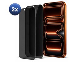 Privacy Screenprotector Geschikt Voor iPhone 17 Pro Max – Privacy Glass – 2-Pack – Anti-Spy – Gehard Glas 9H – Case Friendly