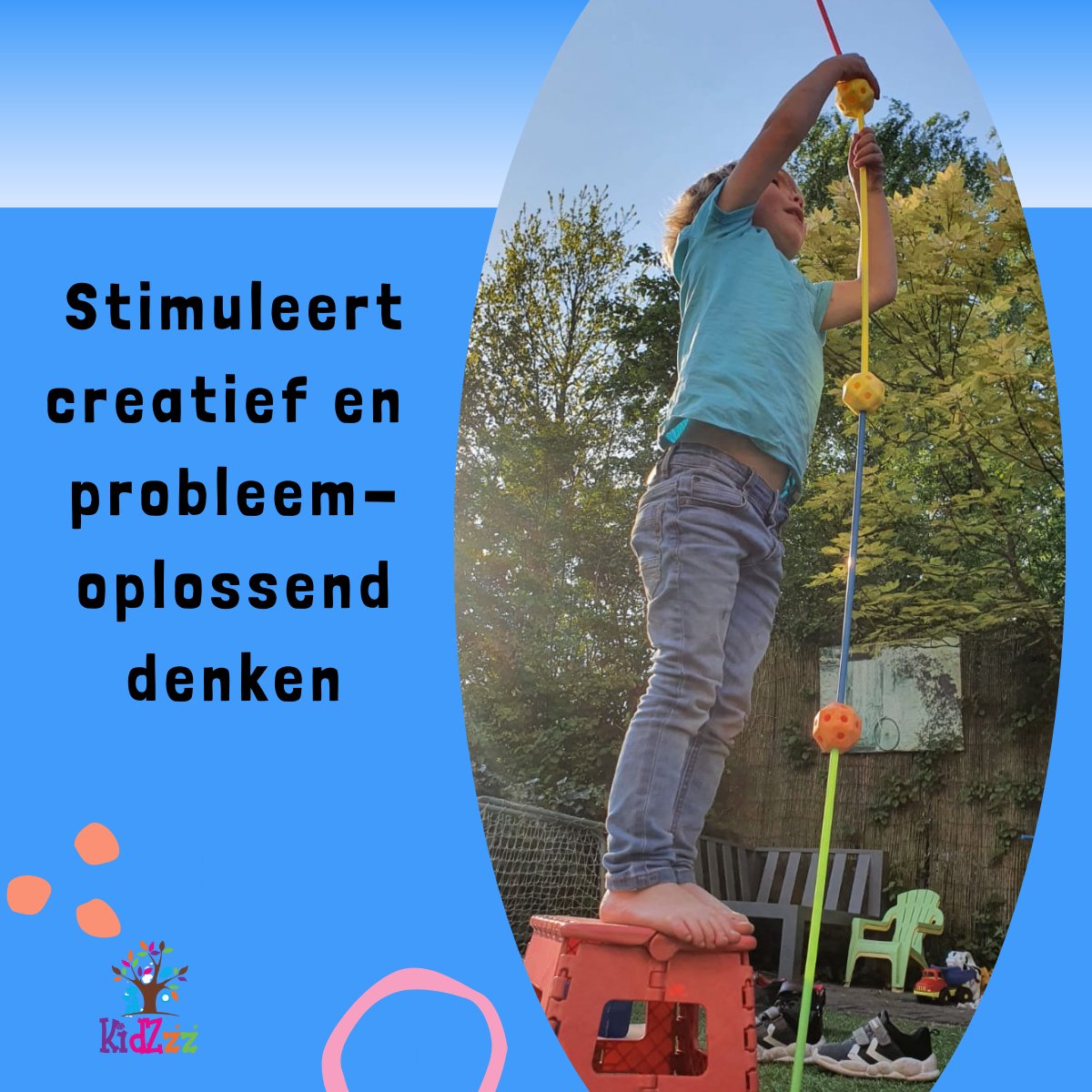 KidZzz® Gigafort XXL Uitbreidingsset - Bouw nóg grotere forten- Uitbreiding - Upgrade - Set met Extra lange Stokken - Extra grote Draagtas - Bouwspeelgoed - Hut bouwen - Speeltent - STEM speelgoed - Constructiespeelgoed - Bouwset - 45 onderdelen — afbeelding 9