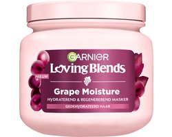 Garnier Loving Blends Grape Moisture Masker – Intensieve voeding en glans – Voor gedehydrateerd haar - 340ml