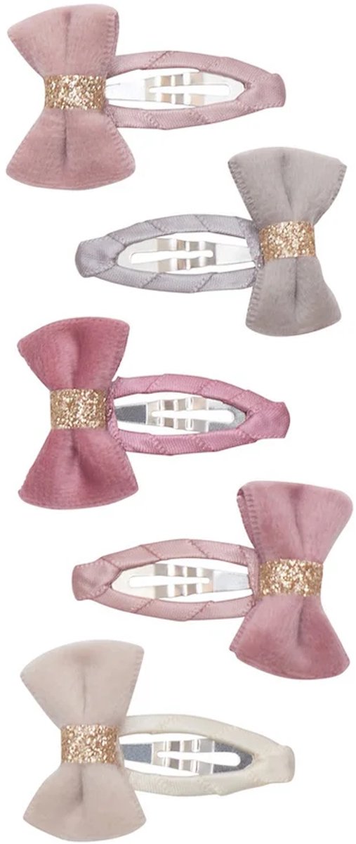 Mimi & Lula 5-pack Tinkerbell Velvet strik haarclipjes