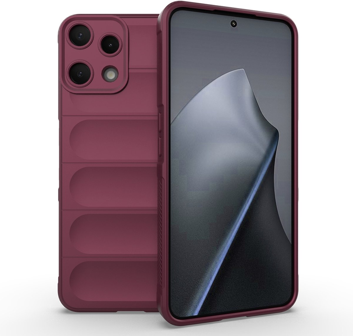 MobyDefend Hoesje - Geschikt voor Nothing Phone (3a) Lite - TPU Gripcase - Donkerpaars