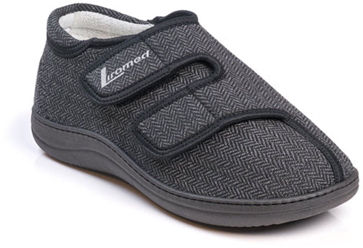 Liromed Kampen Verbandschoenen Laag – Extra Brede Verbandschoenen Paar Zwart Breedte L-Maat 49/50