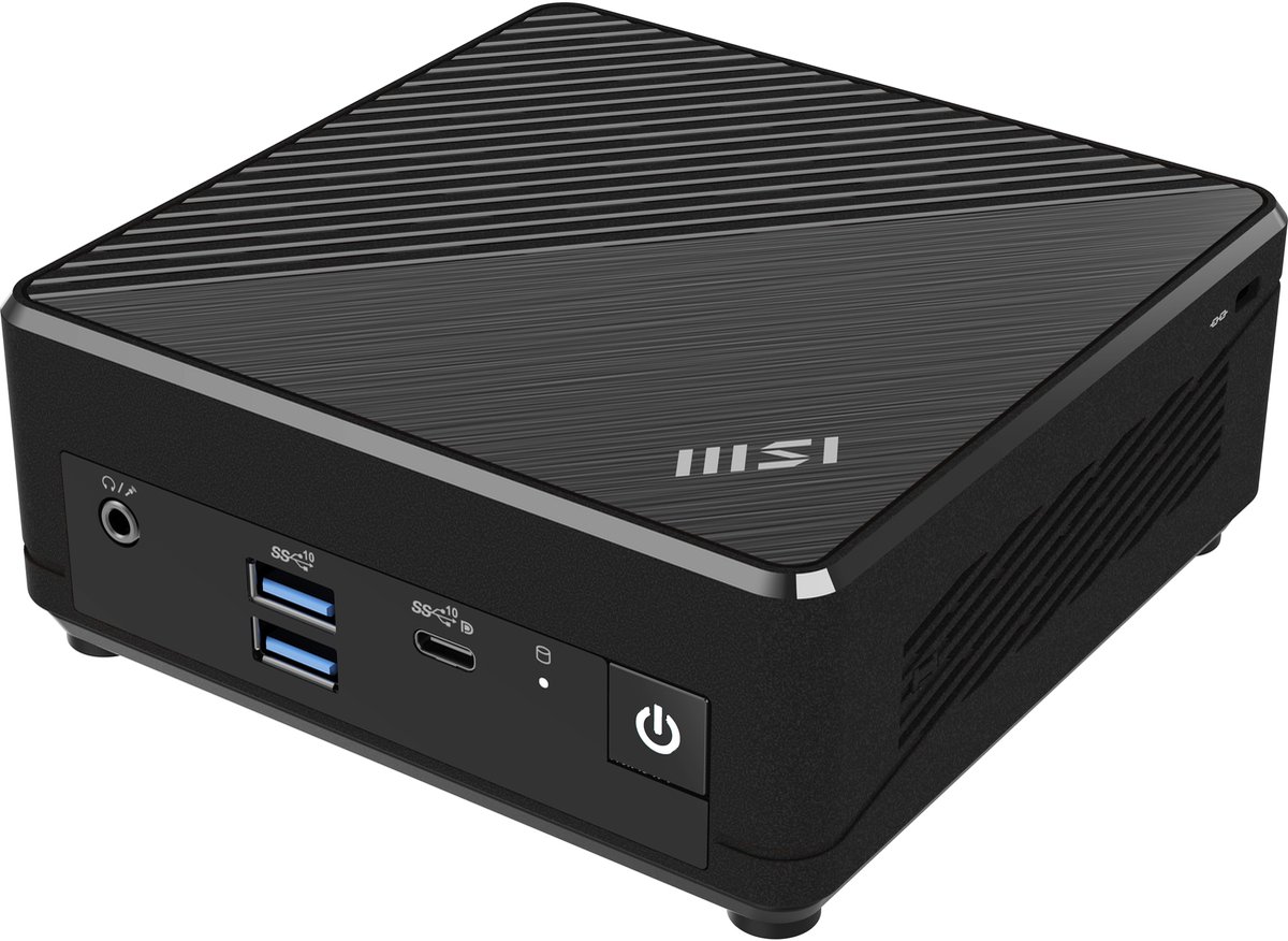 MSI CUBI N ADL S-226BEU PC/workstation barebone 0,69L maat pc Zwart N200