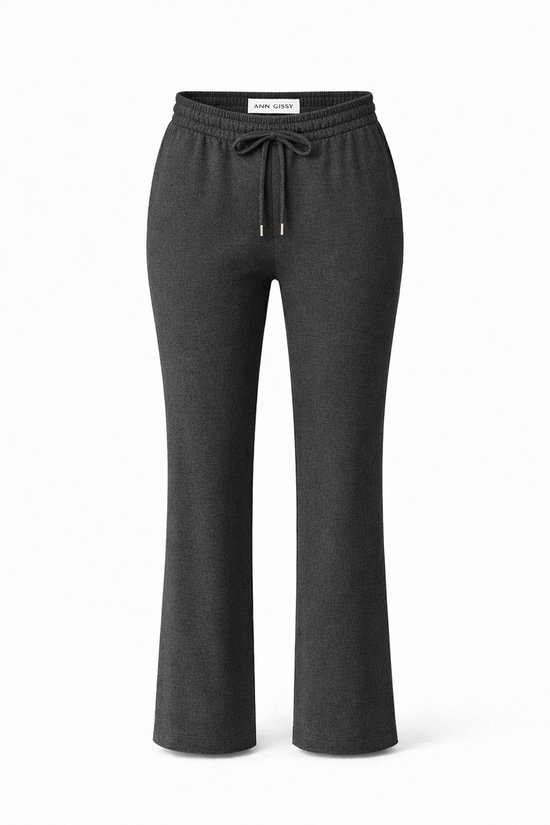 Pantalon de voyage en tissu anthracite ANN GISSY – Pantalon femme avec cordon de serrage et poches – Type 1501 – XS à XXL