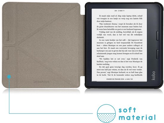 imoshion Ereader Cover / Hoesje Geschikt voor Tolino Vision 6 / Kobo Libra 2 - imoshion Design Origami Bookcase - White Marble van iMoshion — afbeelding 3