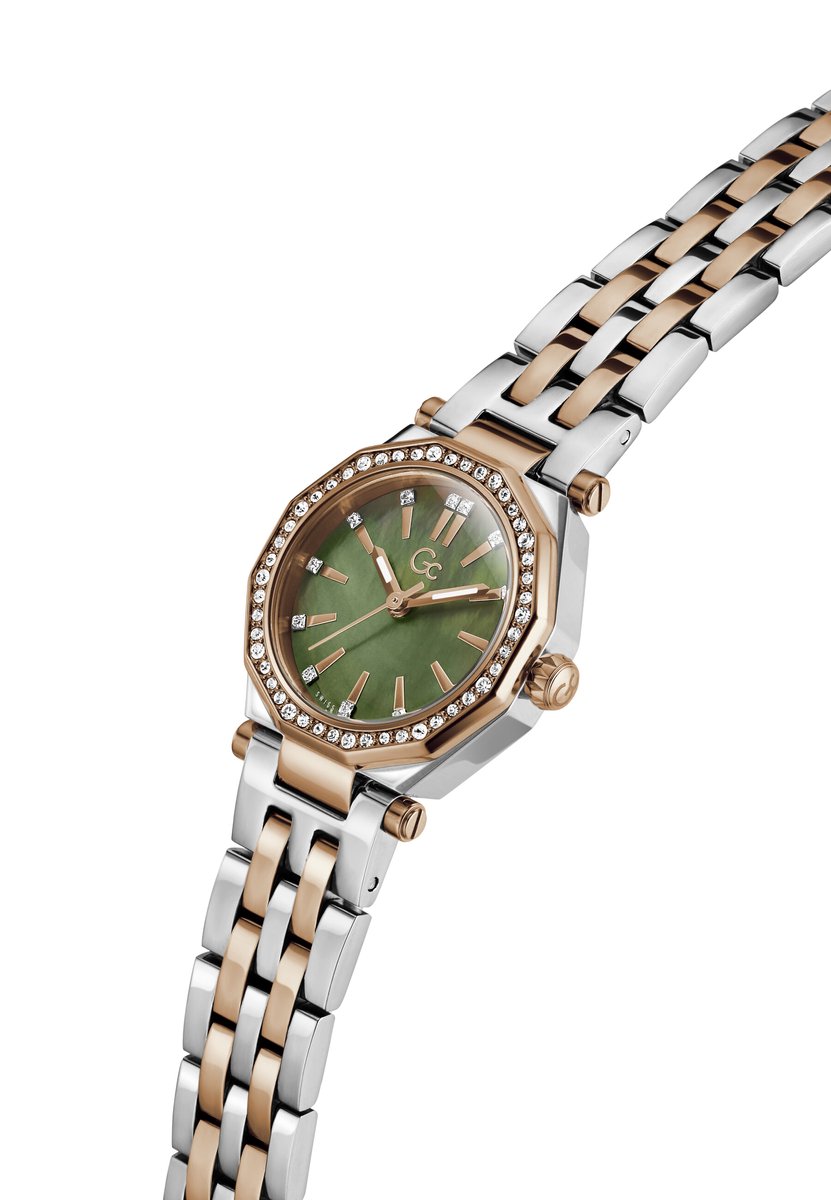 Gc Gc Gleam Mini Quartz Analoog Horloge Zilver En Roos Kast: 100% Roestvrij Staal | Bracelet 100% Roestvrij Staal 26 mm Z54004L1, Z54005L9, Z54006L9