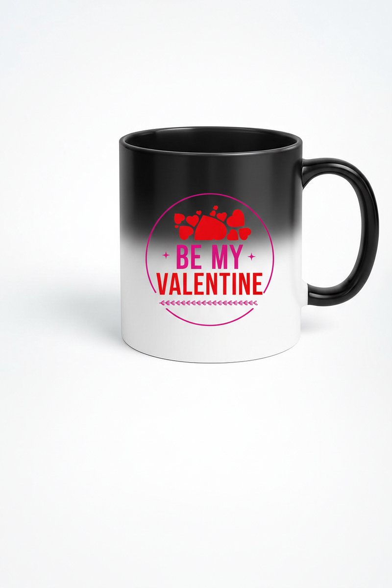 Valentijn Magic Mok "Be My Valentine" - Warmtegevoelig Liefdescadeau