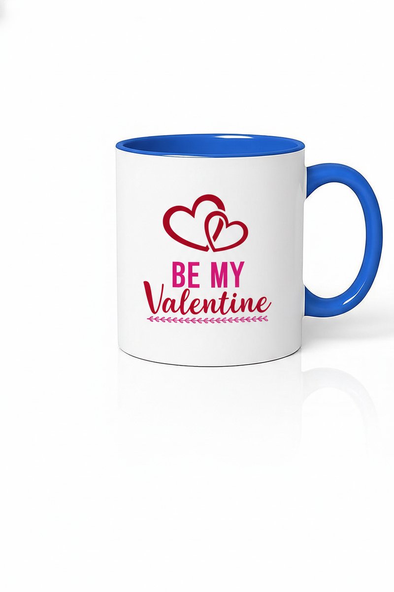 Valentijn Mok "Be My Valentine" met Harten - Romantisch Cadeau voor Liefde