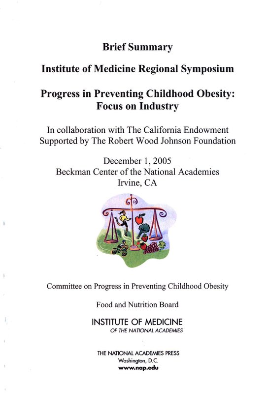 Progress in Preventing Childhood Obesity - cover