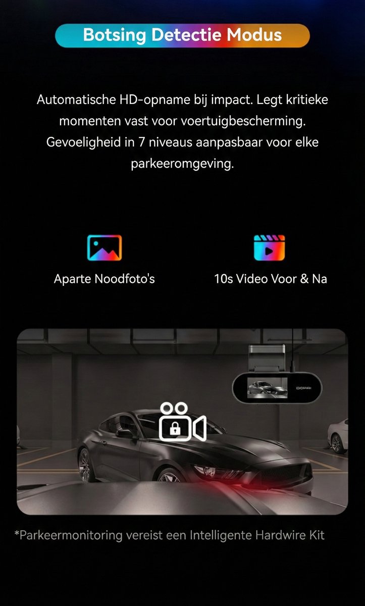 Dashcam - 2K HD - voor Auto - Voor en Achter Camera - Dual Dashcam - DDPAI – foto 6