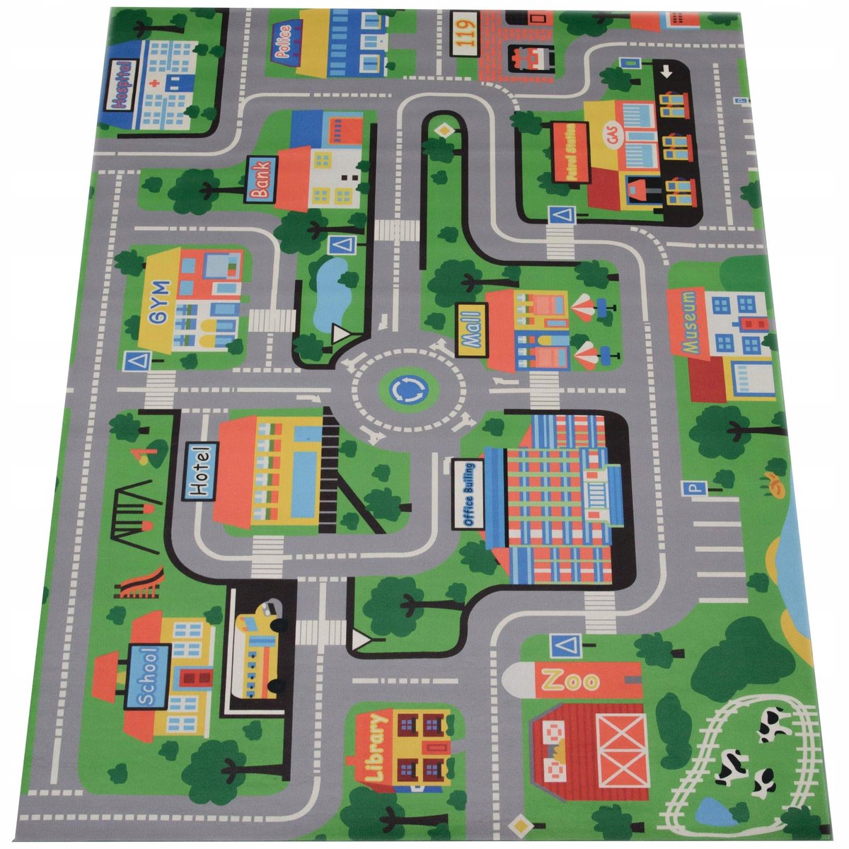 Kinderkleed Stadsweg 160x230 cm - Zacht en Antislip