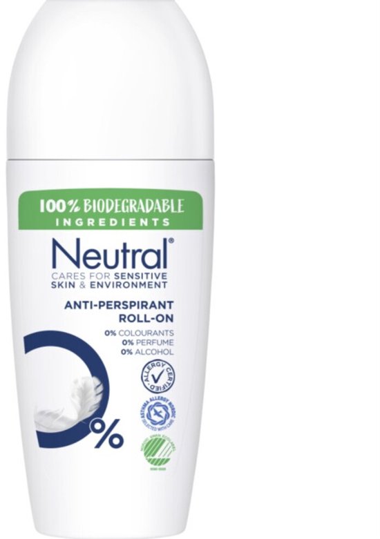 Neutral 0% - 50 ml - Deodorant Roller - 6 stuks - Voordeelverpakking