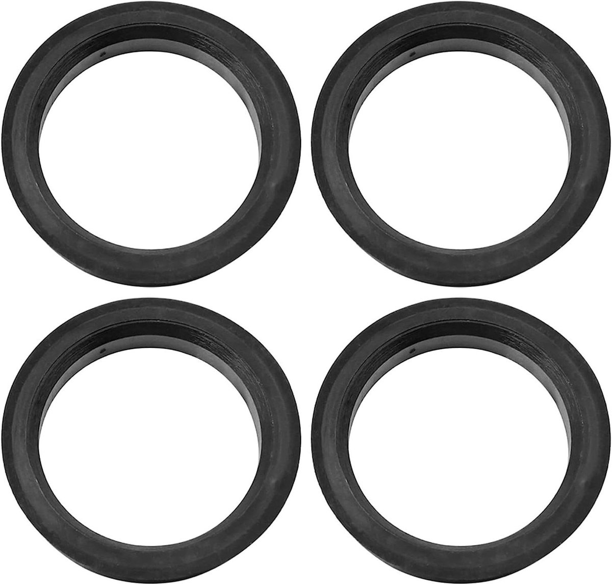 Provento - Set van 4 Plastic Hub Centric Ringen voor Auto Wielen - Zwart - 67.1mm OD naar 58.1mm ID