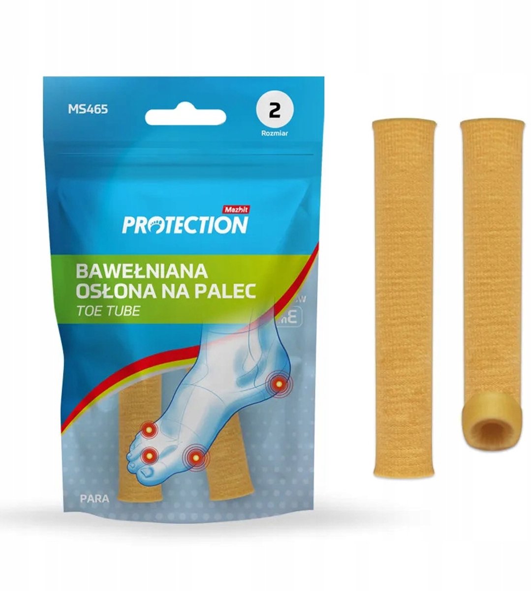Mazbit Teen Tube Beschermer voor Tenen - Maat 2