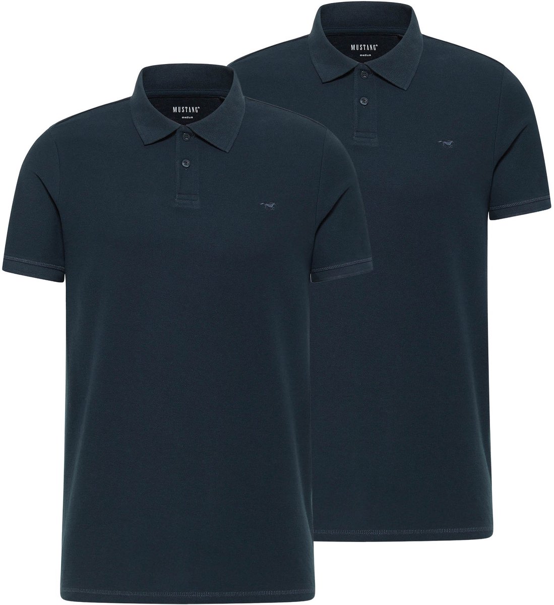 Mustang Poloshirt Style Palco 2P Set van 2