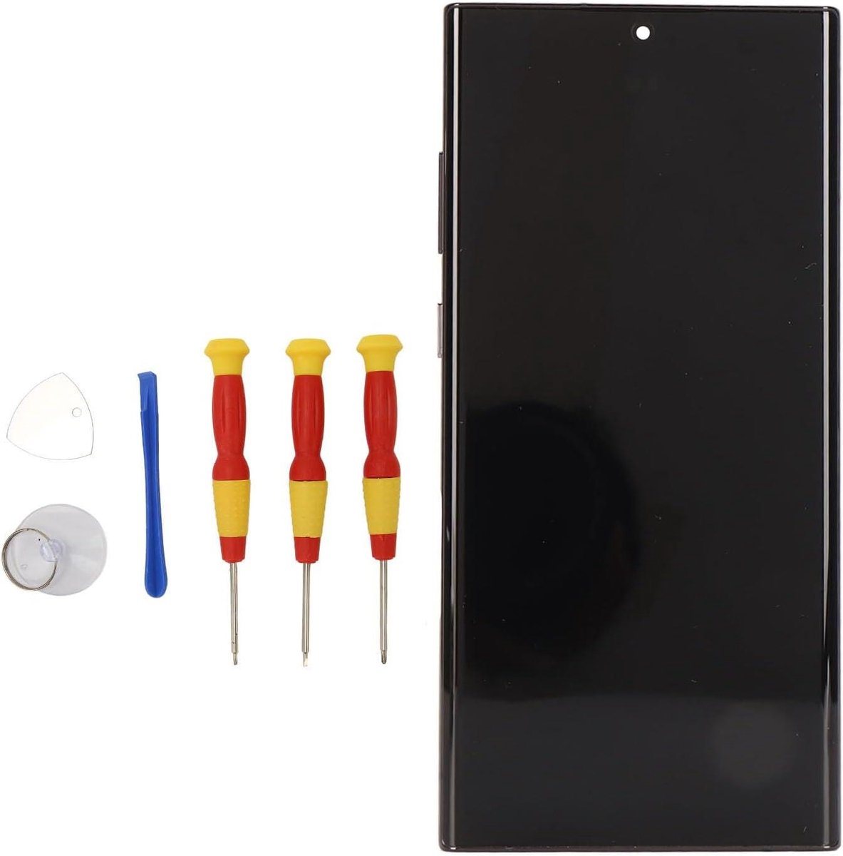 CSGoods - Telefoonschermvervanging Galaxy S22 Ultra - Zwart, Organisch Verlichtingsscherm, Framevingerafdruk - Touchscreen Digitizer Montage - Telefoonvervangingsonderdelen