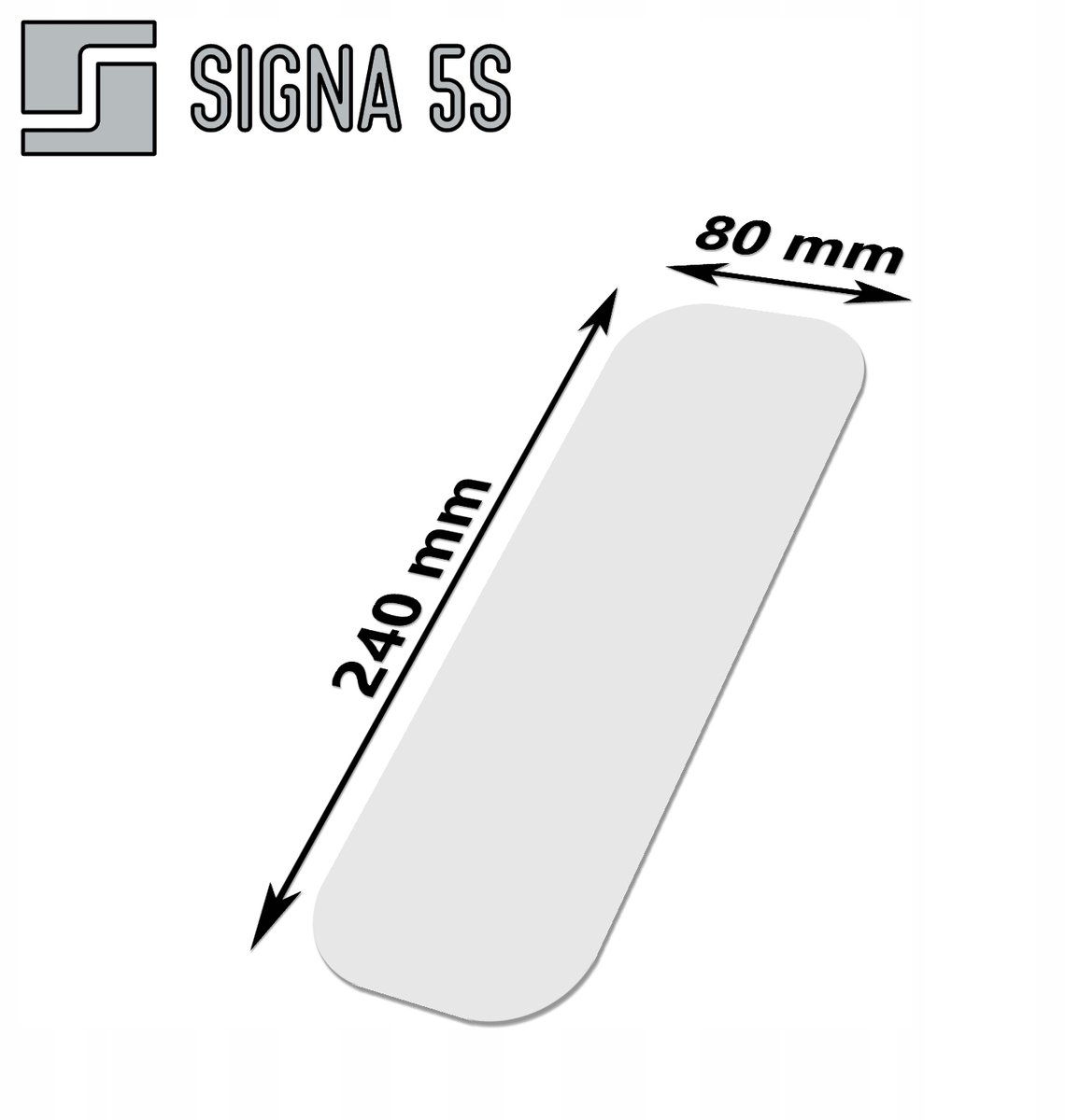SIGNA 5S Vloermarkering Form I 80 - Wit (80x240mm)