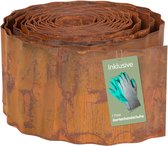 UNUS® Cortenstaal borderrand golvend in roest, tuinafboording 14x1000 cm