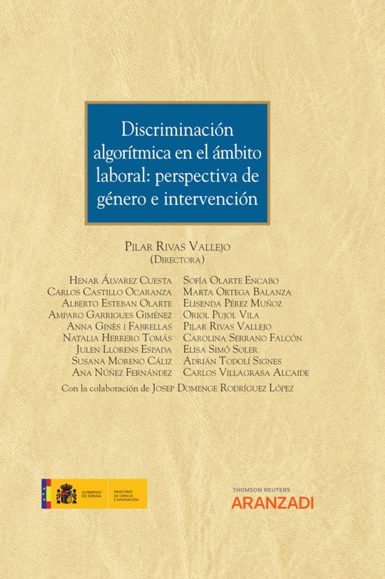 Discriminación algorítmica en el ámbito laboral: perspect ... - cover