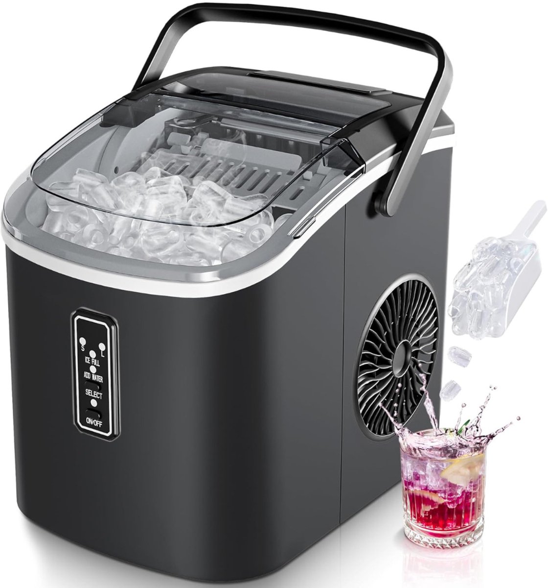 VH Supplies® IJsblokjesmachine - IJsmachine - IJsblokjesmaker - 9 Blokjes in 6 min - 1.2L