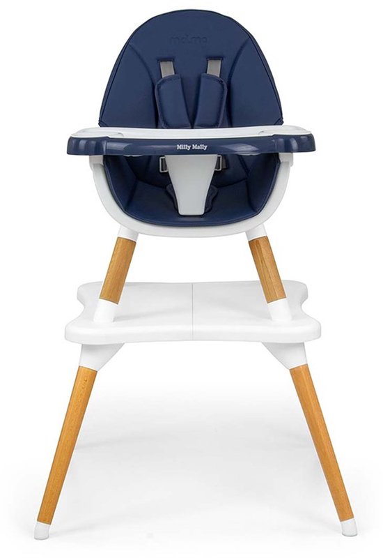Milly Mally Malmo 2-in-1 kinderstoel navy - Voedingsstoel van Milly Mally — afbeelding 5