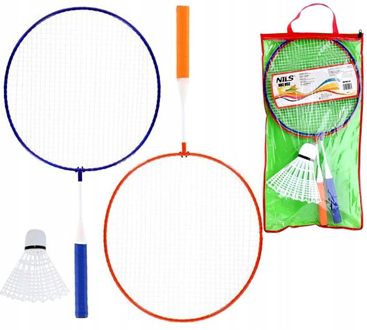 NILS NRZ052 Junior Badmintonset: 2 rackets en shuttle