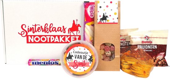 Sinterklaas Noodpakket | Gevuld met Kruidnoten, Chocolade en Heerlijk Snoepgoed | Complete Cadeau Box voor Pakjesavond