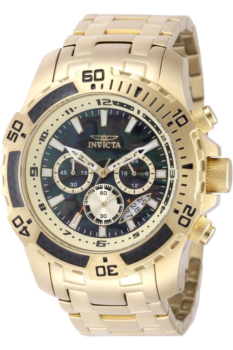 Invicta Pro Diver - SCUBA 49854 Heren Horloge - Waterdicht - Analoog - Quartz Uurwerk - Roestvrij Staal met zwarte Wijzerplaat - 51mm
