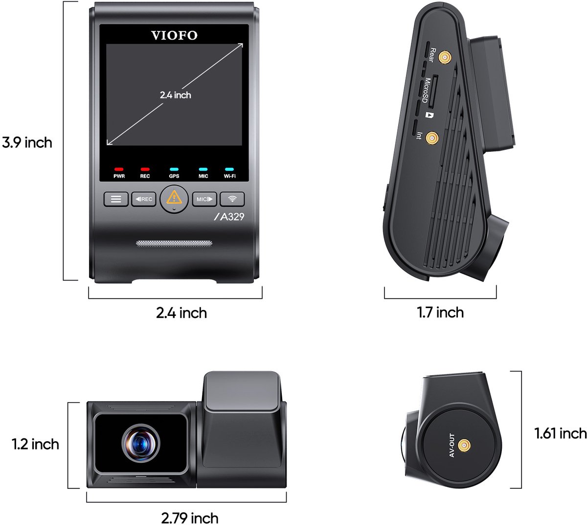VIOFO A329T 2CH - 4K Dashcam - Sony STARVIS 2 HDR - 2K Telelens met 4x Optische Zoom - WiFi 6 - Parkeerstand & GPS thumbnail 3
