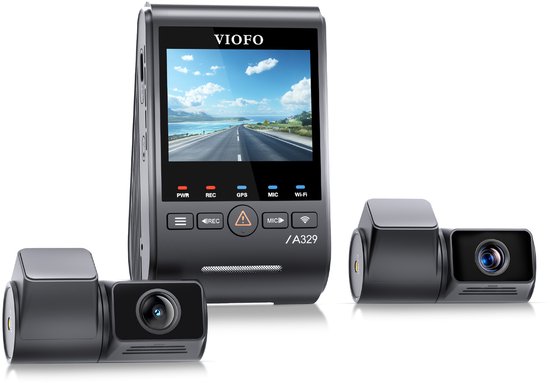 VIOFO A329T 3CH - 4K 60FPS Dashcam - Inclusief CPL filter, achtercamera en telelens - 2025