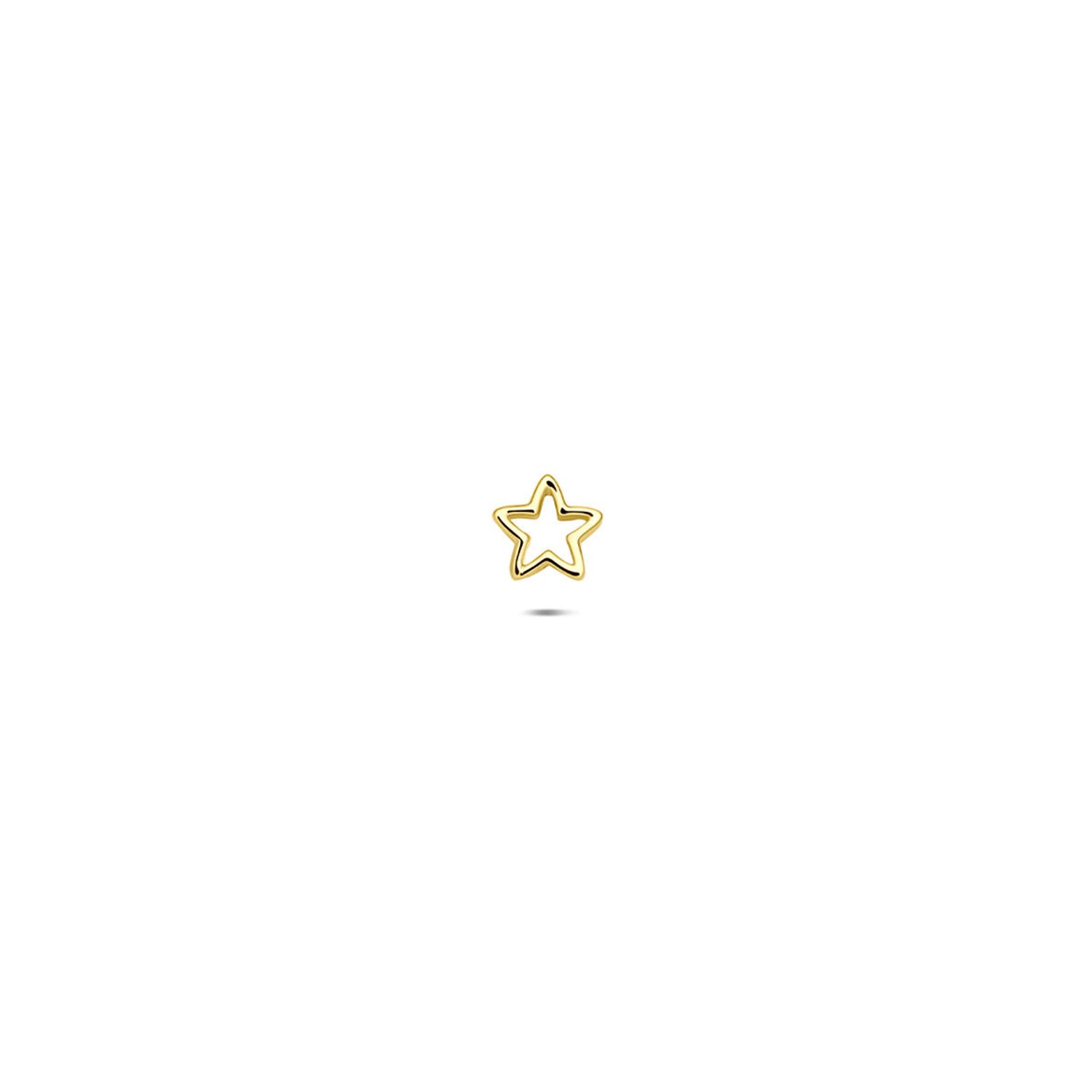 14K Geelgouden flat back piercing ster 3,5 mm - 4034261