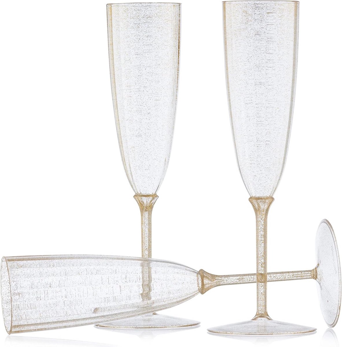 Champagneglazen 170 ml - Goud - Onbreekbaar - Herbruikbaar - Kunststof