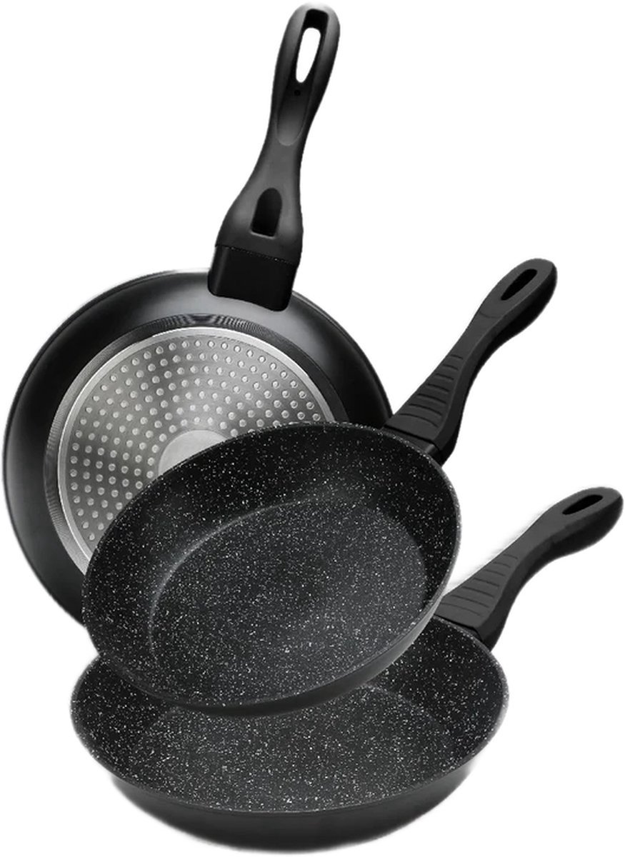 Koekenpannenset Babij Cooking CF-FA03 3-delig Zwart