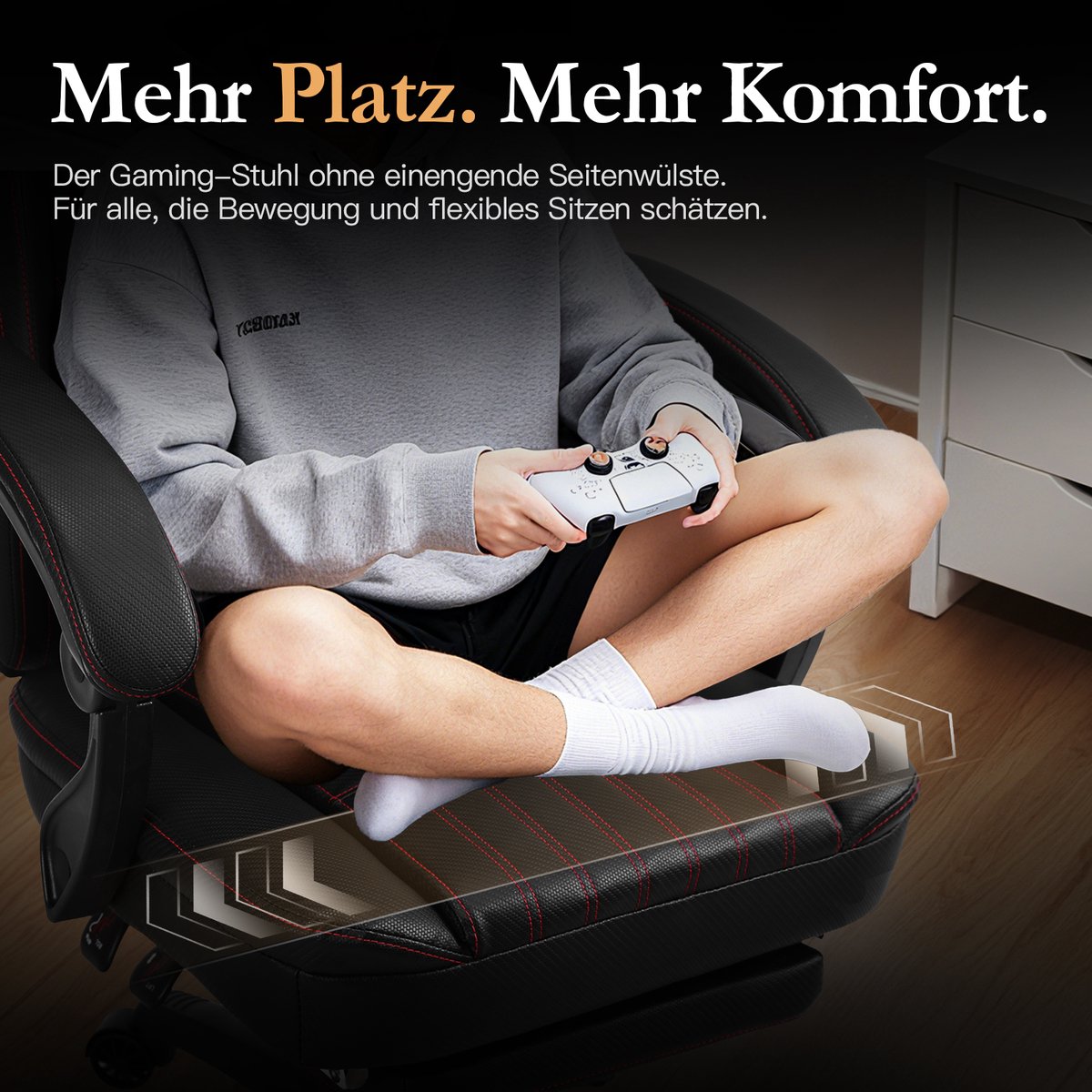 Dowinx Gamingstoel Ergonomisch met Voetsteun en - afbeelding 2