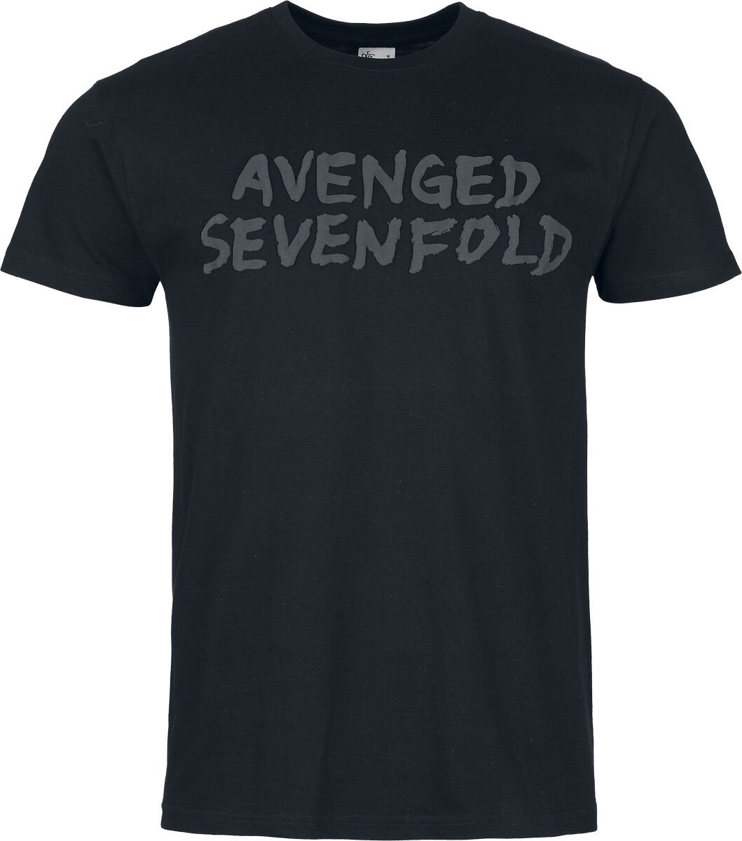 Avenged Sevenfold Logo 3D Druck Heren T-shirt - zwart - 3XL