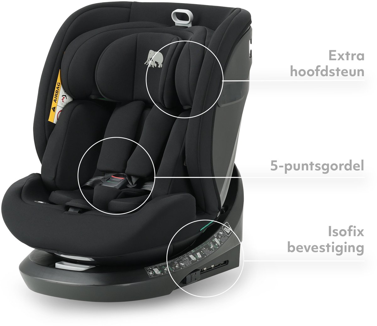 Deryan Cassie Luxe - Groep 0-1-2-3 autostoel met 360° draaibar thumbnail 5