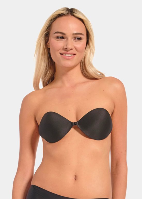 Plak bh - Plack bh push up - Zelfklevende bh - Plak beha- Beige - Maat B - MAGIC Bodyfashion Backless Beauty Beha - Strapless bh - Bh accessoires - Bh zonder bandjes - Bh voor open rug