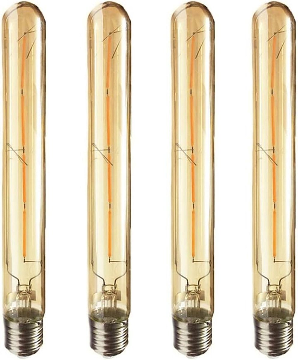 E27 T30 LED Buislampen (4W Equivalent 40W) Warm Wit 2700K, Set van 4