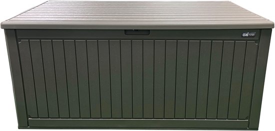 AXI Mike Coffre de jardin 1000 litres – Coffre de rangement en plastique – 1000 litres – Marron – Coffre à coussins avec fond et ressorts à gaz – Résistant aux intempéries – 177 x 82 x 83 cm