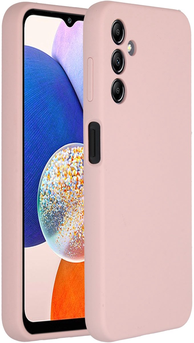 Accezz Hoesje Geschikt voor Samsung Galaxy A14 (5G) Hoesje Siliconen - Accezz Liquid Silicone Backcover - Roze