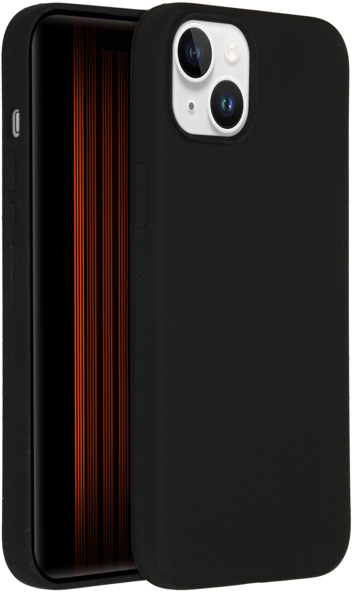 Accezz Hoesje Geschikt voor iPhone 15 Plus Hoesje Siliconen - Accezz Liquid Silicone Backcover - Zwart