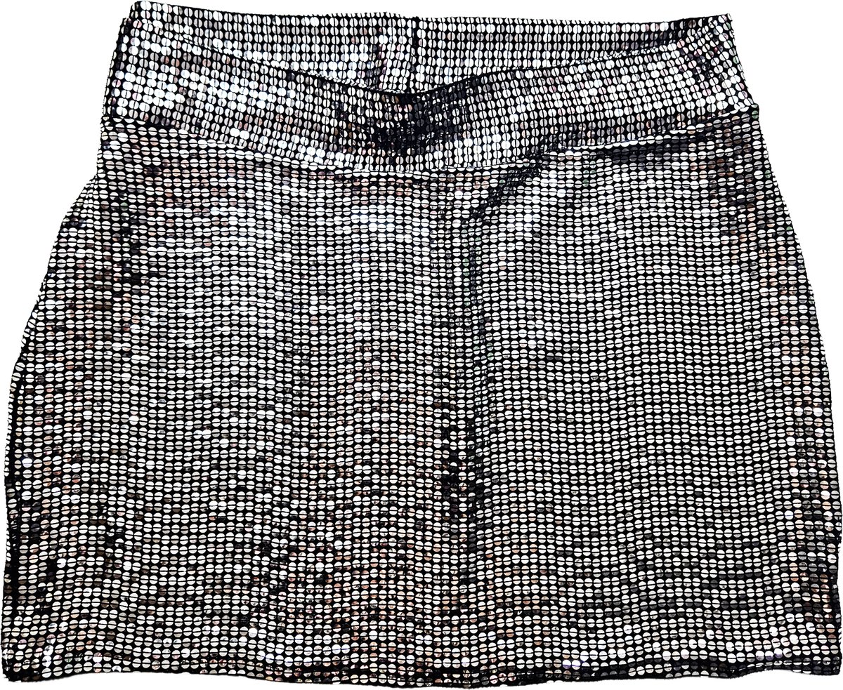 BamBella ® - Rok - Maat S/M - Feest glitter kort rokje zwart