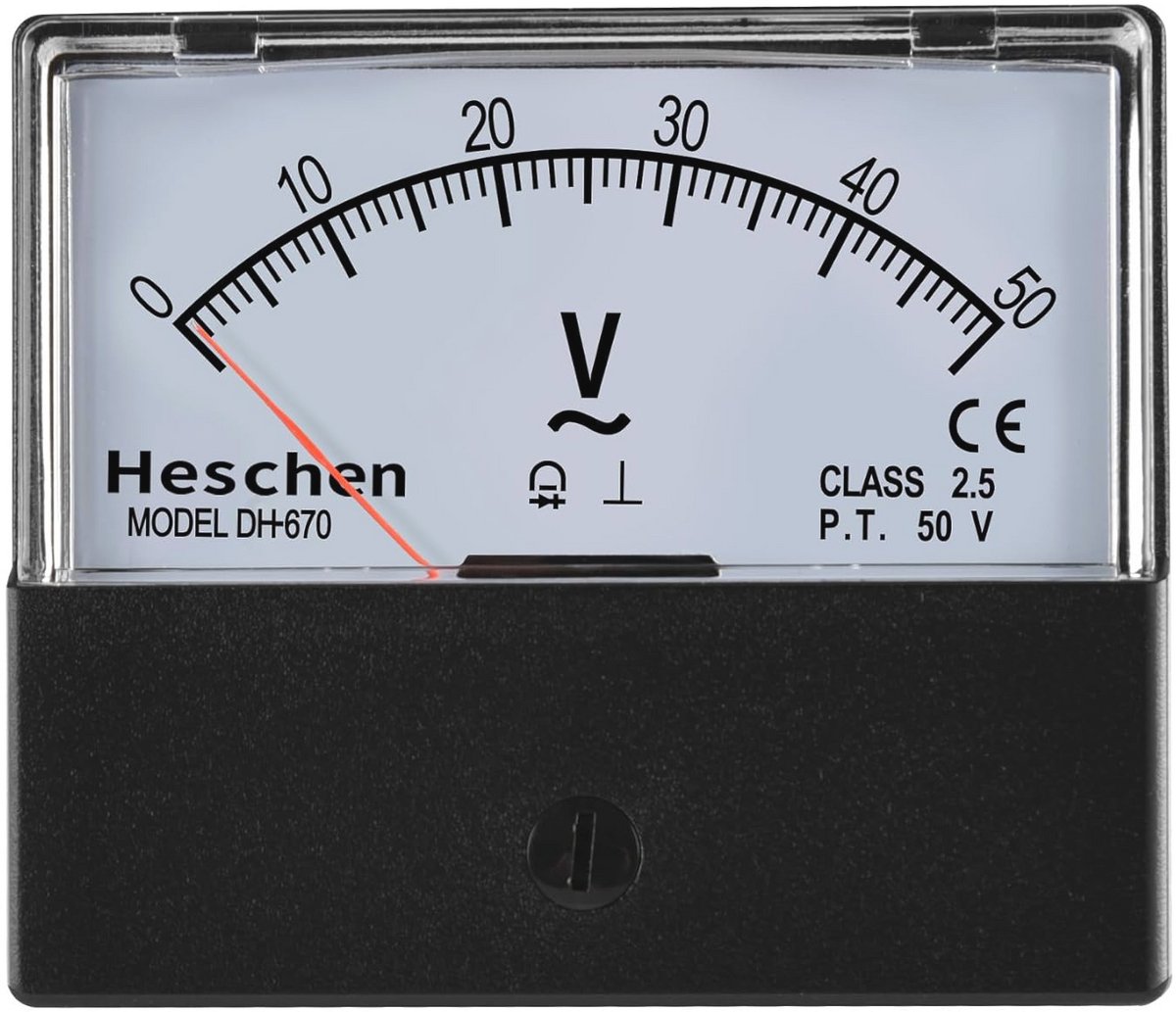 Rechthoekige Analoge Voltmeter AC 0-50V
