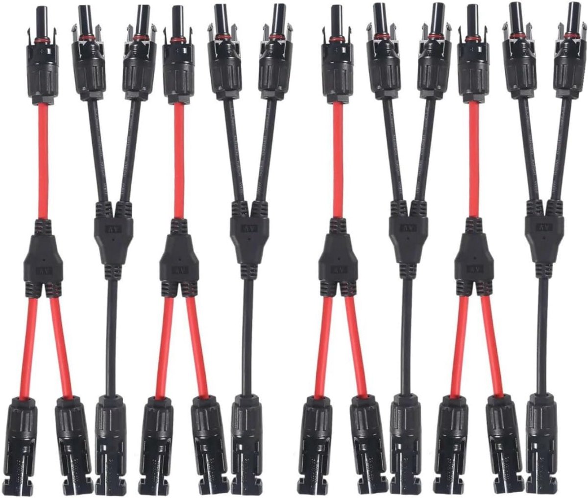 Zonne-connectoren Y tak parallelle adapters voor zonnepanelen - 10AWG kabel