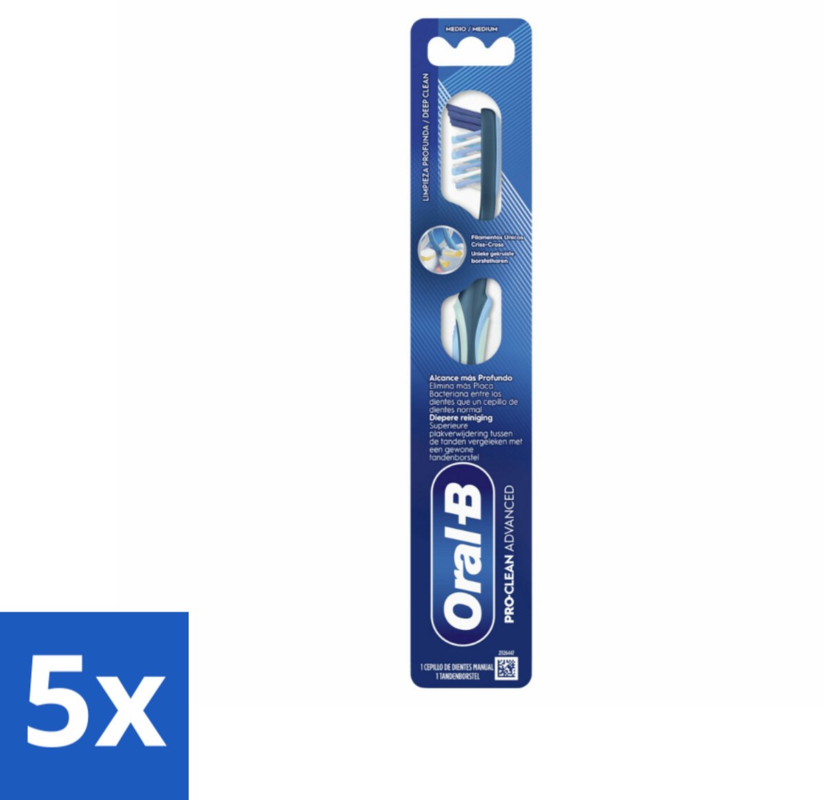 5 x Oral-B - Pro-Clean – Tandenborstel – Manueel - Koffiezetapparaat