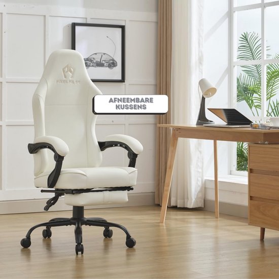 Ergonomische Gamingstoel met Voetensteun en Ademend Stof voor PC Gamers — afbeelding 5