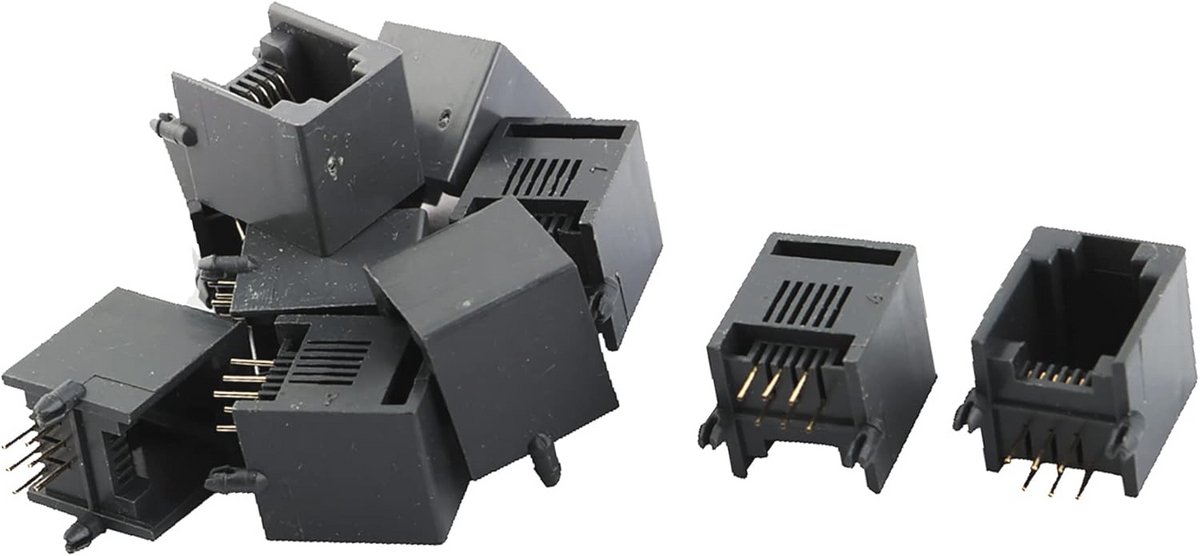 Modulaire PCB Stekker 6P6C RJ12 - 10 Stuks