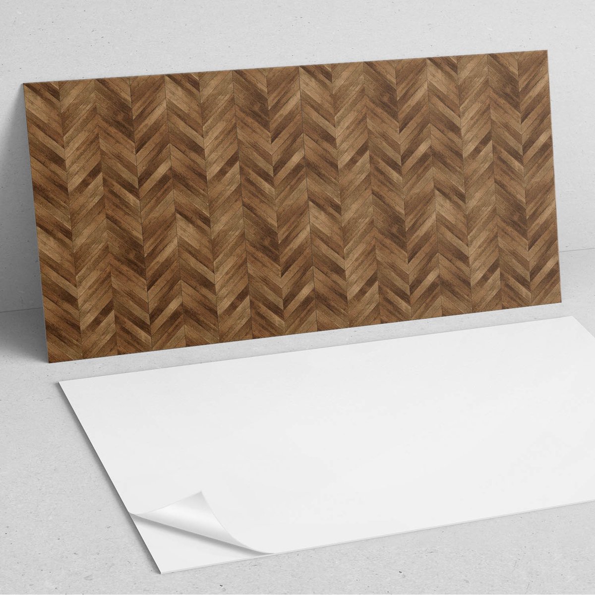 Coloray Wandpanelen Zelfklevend - Visgraatpatroon op de plank PVC Wandpanelen - 120 cm x 6