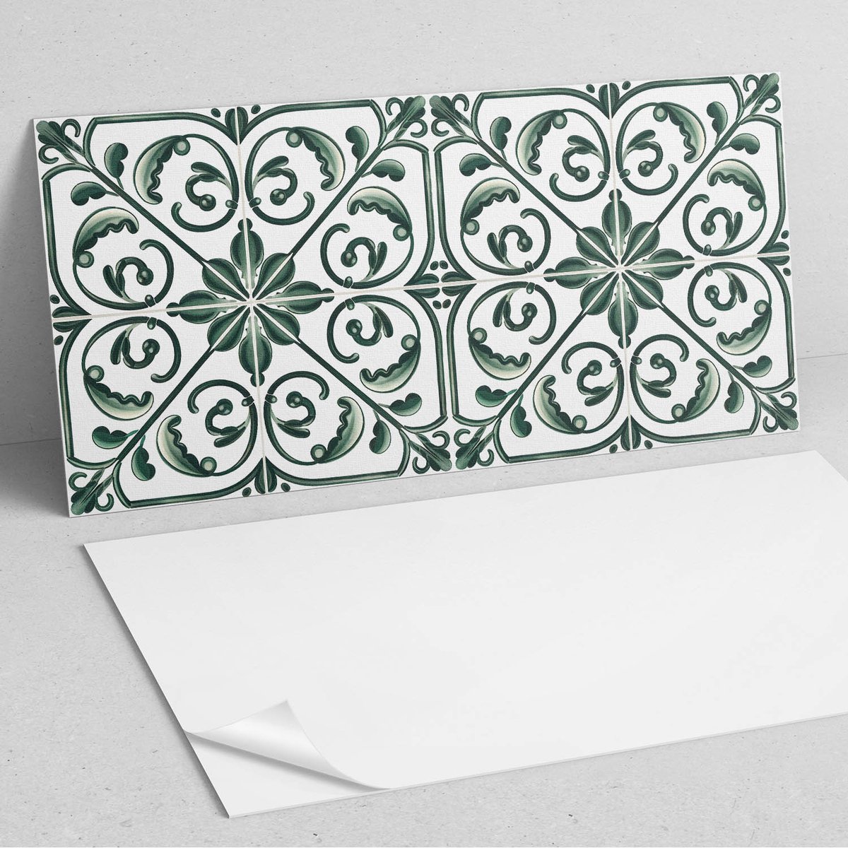 Coloray Wandpanelen Zelfklevend - Plantenpatroon met versieringen PVC Wandpaneel - 100 cm 