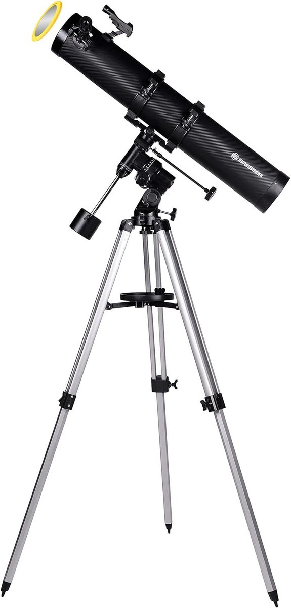 Newton Telescoop 114mm voor Beginners met Equatoriale Montage en Smartphone Adapter